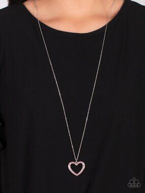 Paparazzi Jewelry Accessories - Dainty Darling - Pink Necklace - Vintage